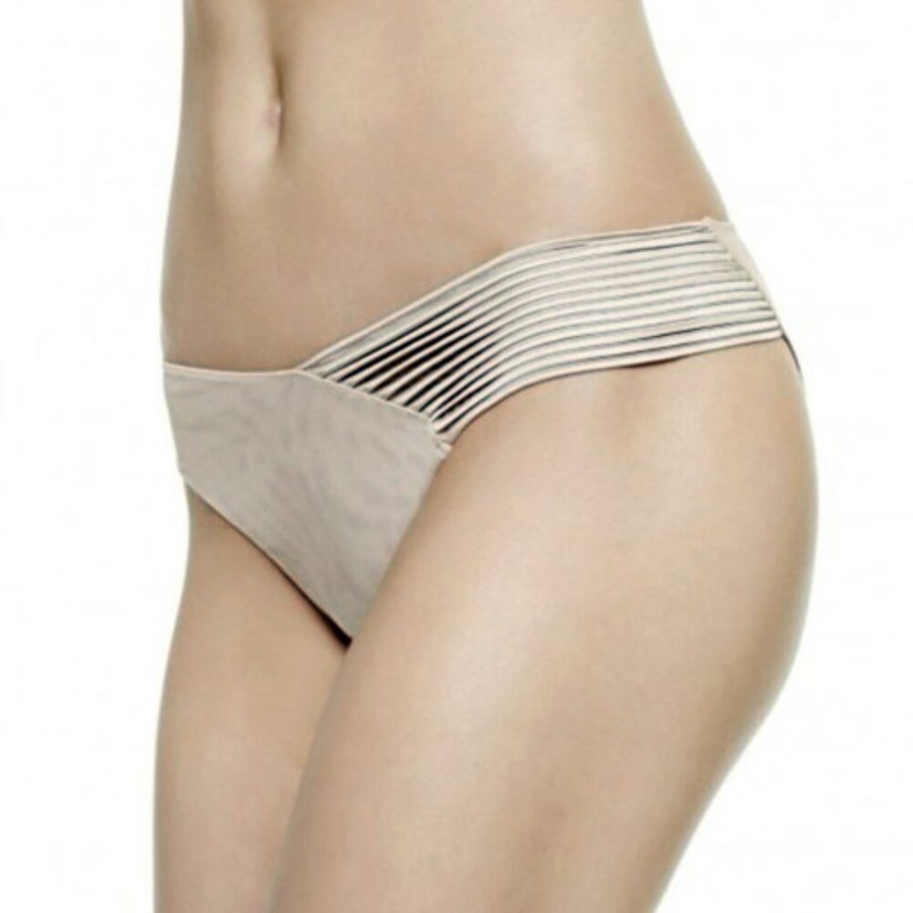 La Perla Bordatori Sheer Panties Silk Blend Nude Beige Italy Sz US XS